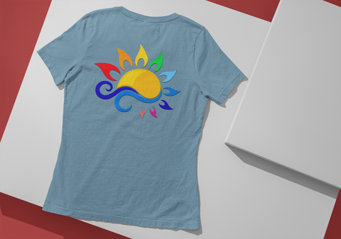 Sun-Rainbow-Waves-Unisex T-Shirt