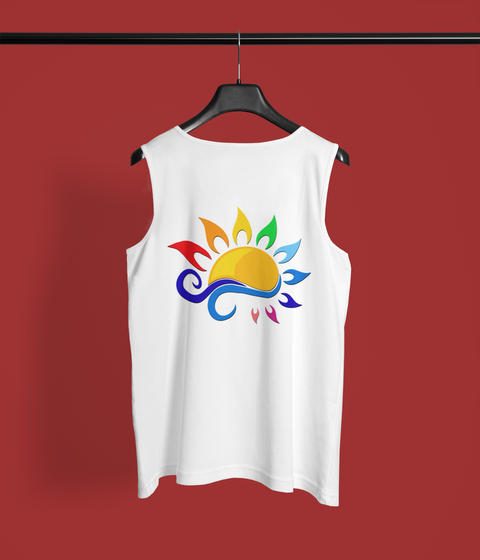 Sun-Rainbow-Waves-Unisex Muscle Shirt