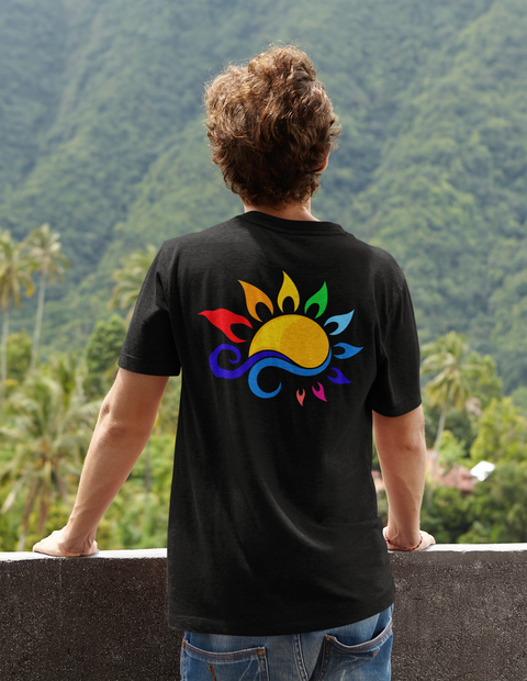 Sun-Rainbow-Waves-Unisex T-Shirt