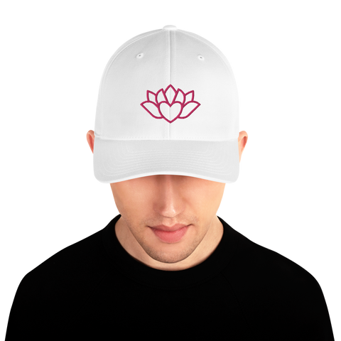 Heart in Lotus-Structured Twill Cap Flex Fit