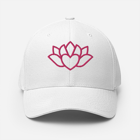 Heart in Lotus-Structured Twill Cap Flex Fit