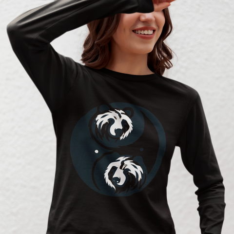 Bear Yin and Yang -Unisex Long Sleeve Tee