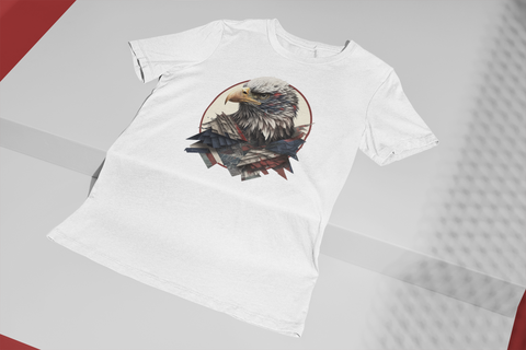 Bald Eagle-American Flag-Unisex T-Shirt